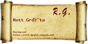 Rott Gréta névjegykártya
